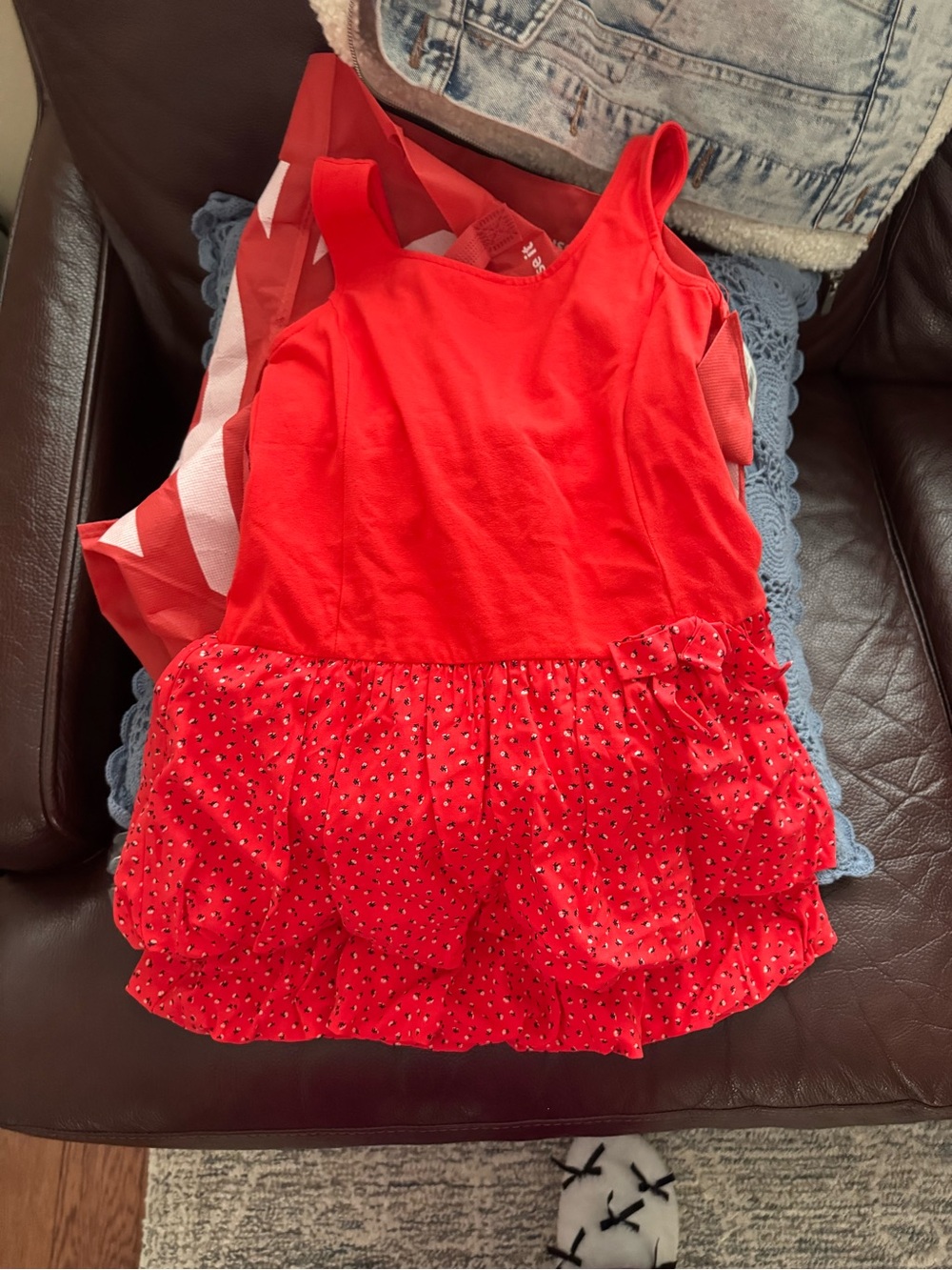 Cat & Jack Red Ruffled Tank Dress for Girls